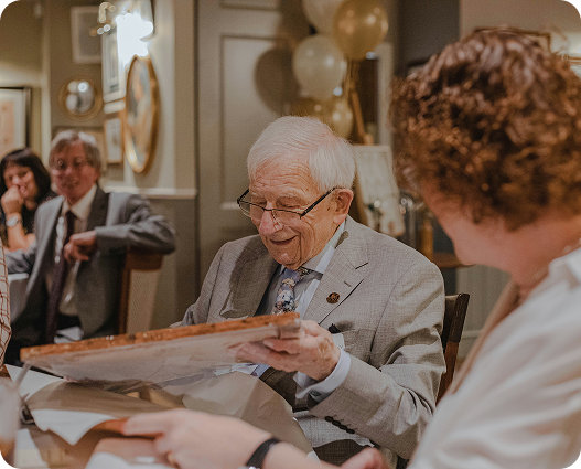 Senior with companion