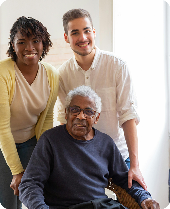 Senior with companion